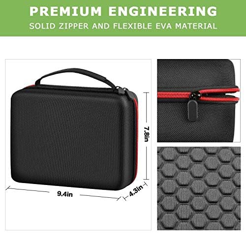 Case Compatible with Canon SELPHY CP1500/CP1300/ CP1200 Wireless Compact Photo Printer and Color Ink and Paper Set/Battery- Organizer Storage Bag Only (Black)
