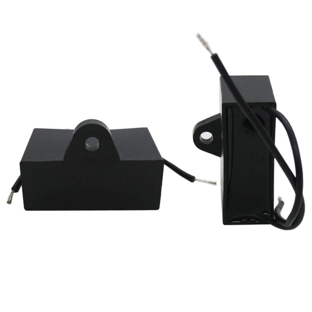 /2Pcs 450V AC 50/60Hz Run Capacitor 2-Wire Metallized Polypropylene Film Capacitors for Ceiling Fan Motor Start Run 6uf CBB61-6