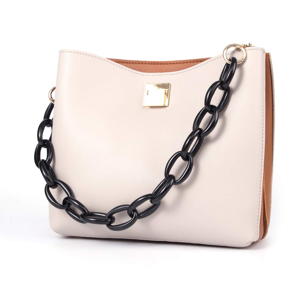 Xiazw Short Thick Resin Purse Bag Handles Shoulder Stra
