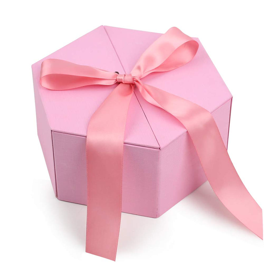 JOHOUSE Gift Box ,Pink gift boxes with lids for present