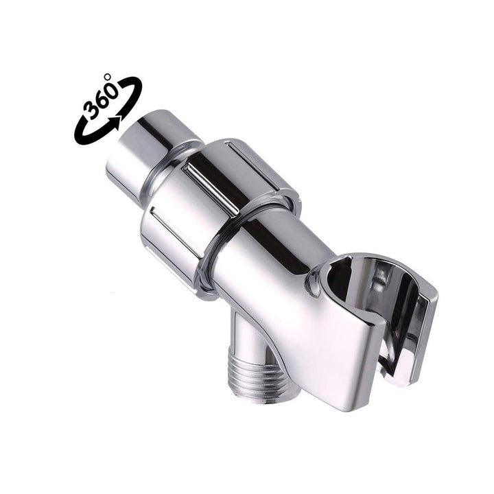 Adjustable Shower Arm Mount- with Universal Wall Hook Bracket and Brass Pivot Ball , Shower Head Holder for Hand Held Showerheads