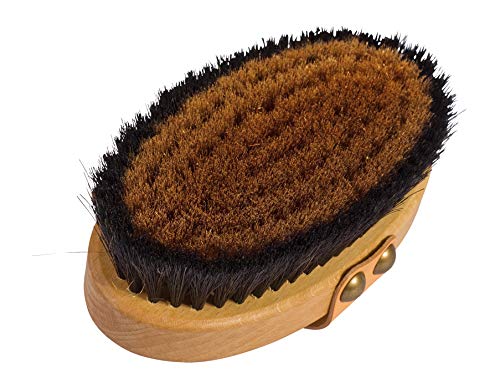 Body Ionic Massage Brush, 5-3/8-Inches : Bürstenhaus Fine Bronze Wire/Horsehair Massage Brush Body Ionic with Oiled Beechwood Handle, 5-3/8-Inches