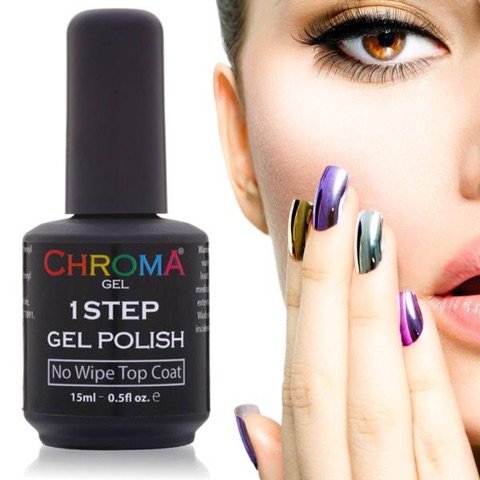 No Wipe Top Coat Gel Polish 15 ml by CHROMA GEL