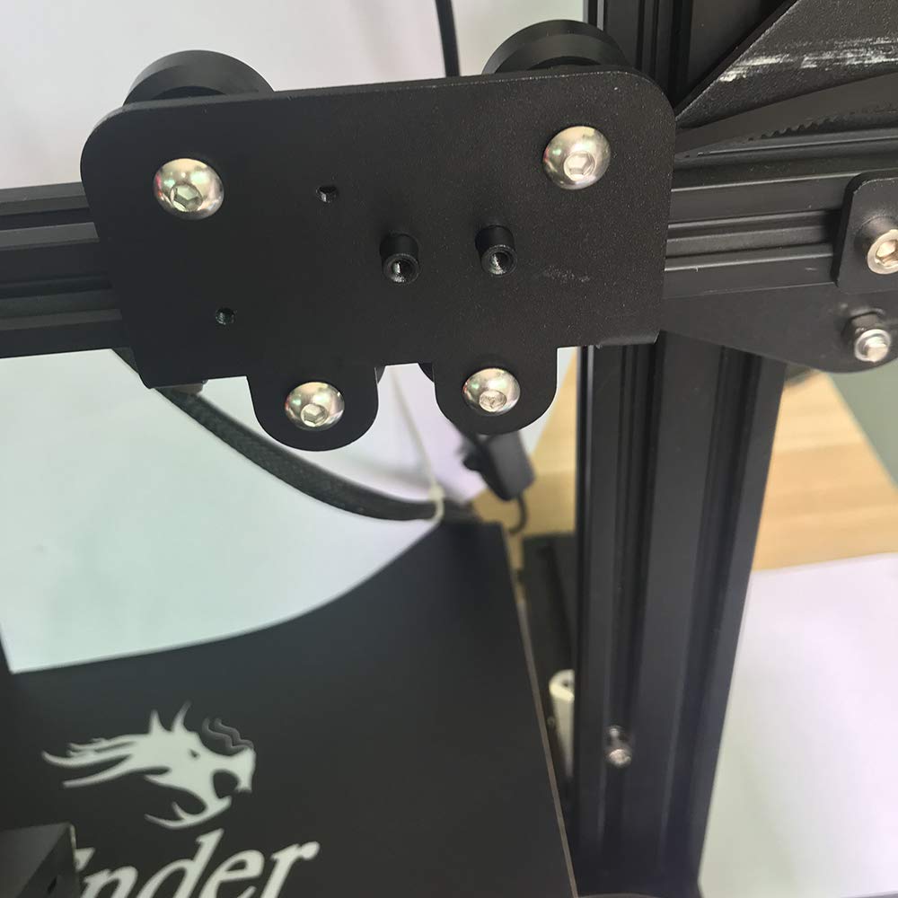 3D Printer Upgrade Extruder Back Support Plate with 4pcs POM Pulley for Ender 3,Ender 3 Pro,CR-10,CR-10S