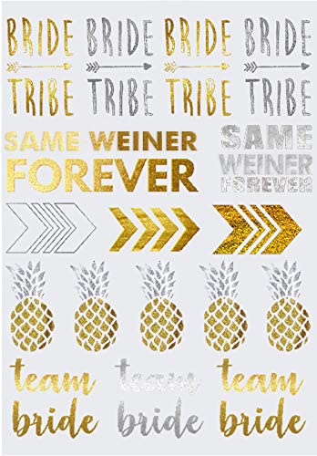 Bachelorette Party Tattoos - Bachelorette Party Favors, Decorations &amp; Supplies - Girl&#39;s Night Out Temporary Flash Tattoos