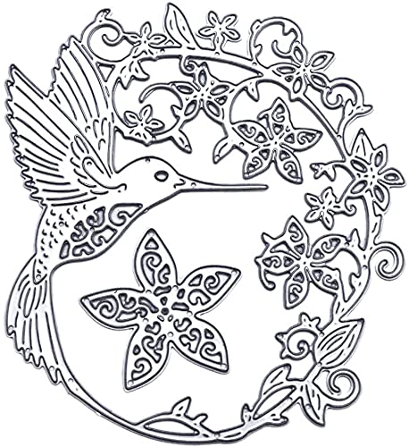 Hummingbird Cutting Dies, Metal Cutting Dies Stencils Flower Wreath Dies Scrapbooking Card Making Album Embossing Crafts Die Cut 2019