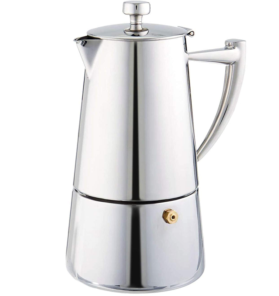 Roma 4-cup Stainless Steel Stovetop Moka Espresso Maker