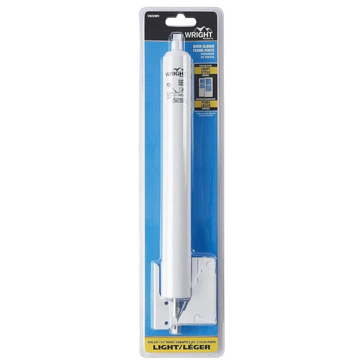 - Standard Duty Pneumatic Screen and Storm Door Closer, White