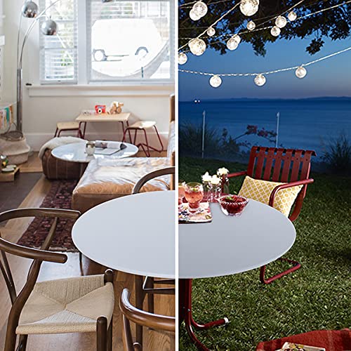 Obstal Fitted Round Table Cloth, Reversible Waterproof 