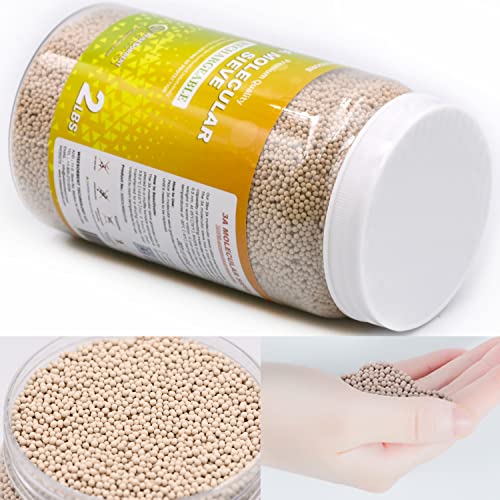 2 LBS 3A Molecular Sieve Desiccant Beads, Dehumidifier Moisture Absorbers