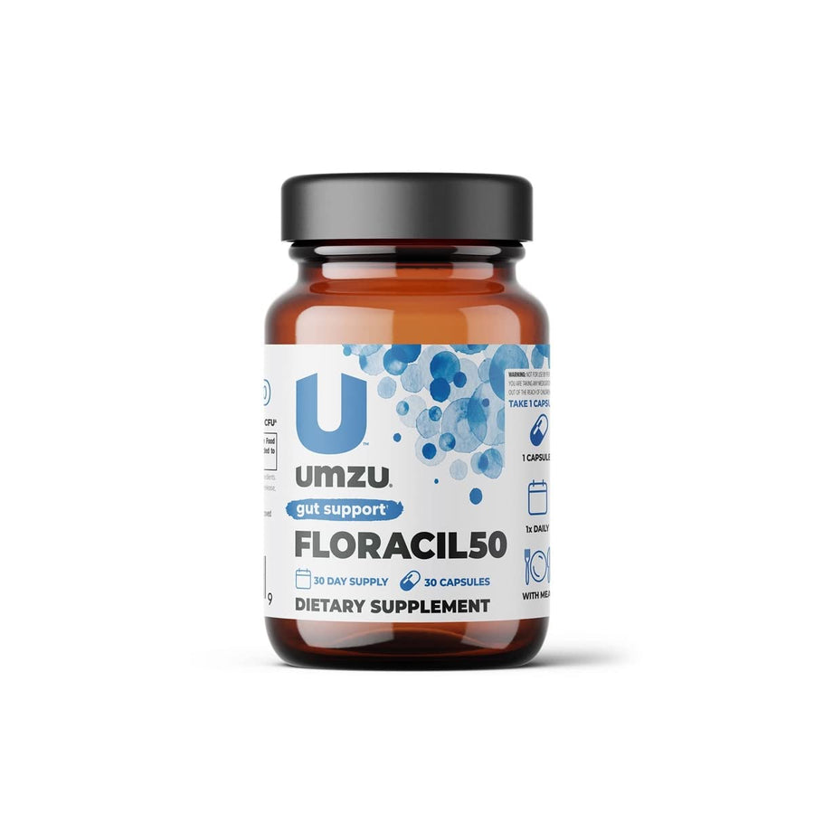 Floracil50 Probiotic for Women + Men - 50 Billion CFU for Gut Health, Acidophilus, Rhamnousus, Digestion, Gut Health, Immunity, Energy - 30-Day Supply (30 Capsules)