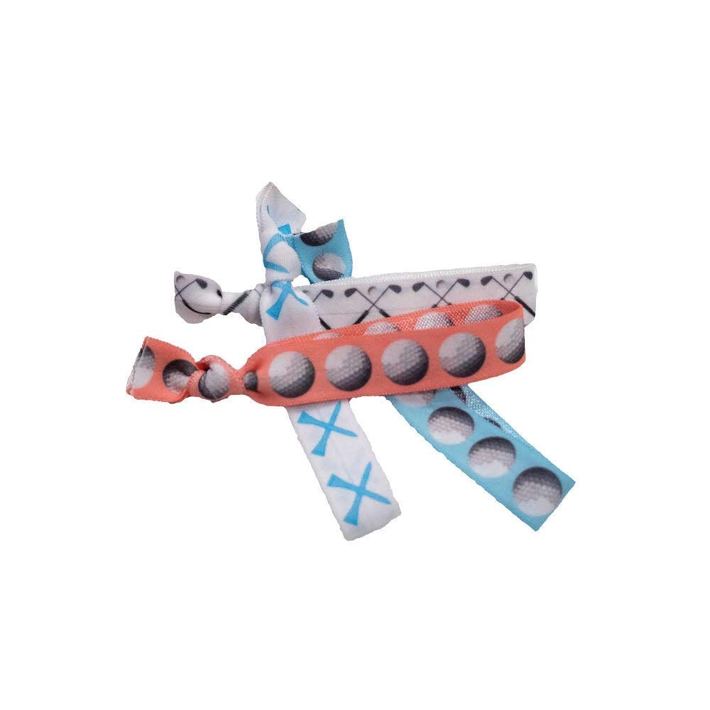 Golf Gift, 8 piece Hair Elastic Set - Accessories for Women, Players, Girls, High School Teams, Coaches, Leagues, Opponents, Partners, Tournaments -MADE IN THE USA