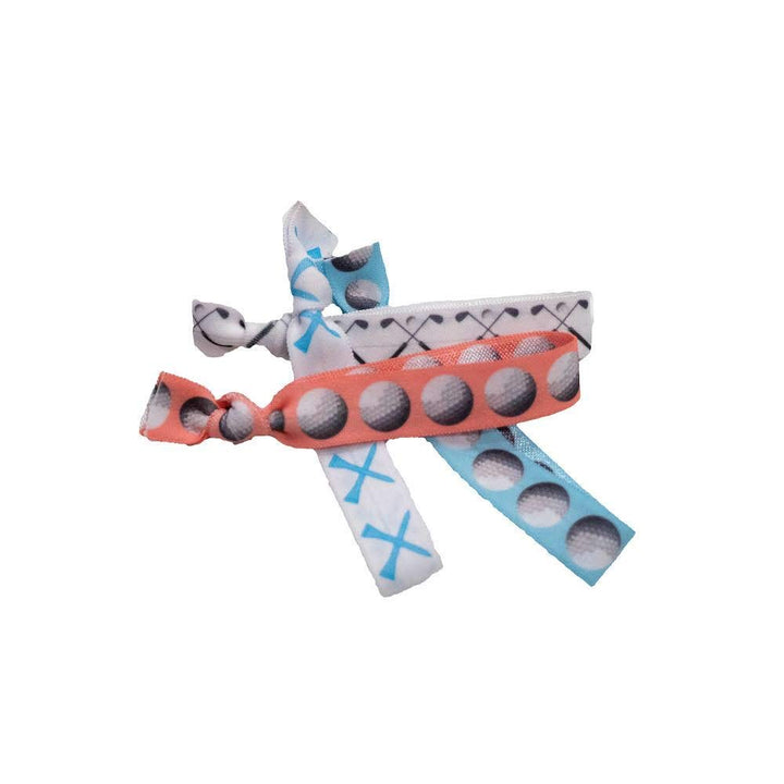 Golf Gift, 8 piece Hair Elastic Set - Accessories for Women, Players, Girls, High School Teams, Coaches, Leagues, Opponents, Partners, Tournaments -MADE IN THE USA
