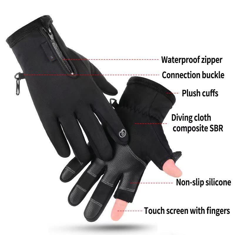Cold Weather Gloves,Winter Gloves to Keep Warm,Running,Cycling,Driving,Hiking,Fishing,Windproof,Non-Slip,Finger Touch Screen,Warm Men and Women Gifts(XL)