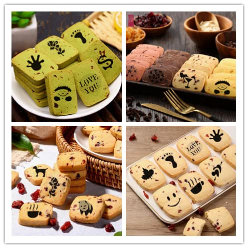 44 Cookie Stencils+2 Mesh Powder Shakers+1 Coffee Latte Art Pen, Cake Stencils Coffee Decoration Stencils Coffee Art Templates Coffee Mold Tool for Christmas Thanksgiving Cake Coffee