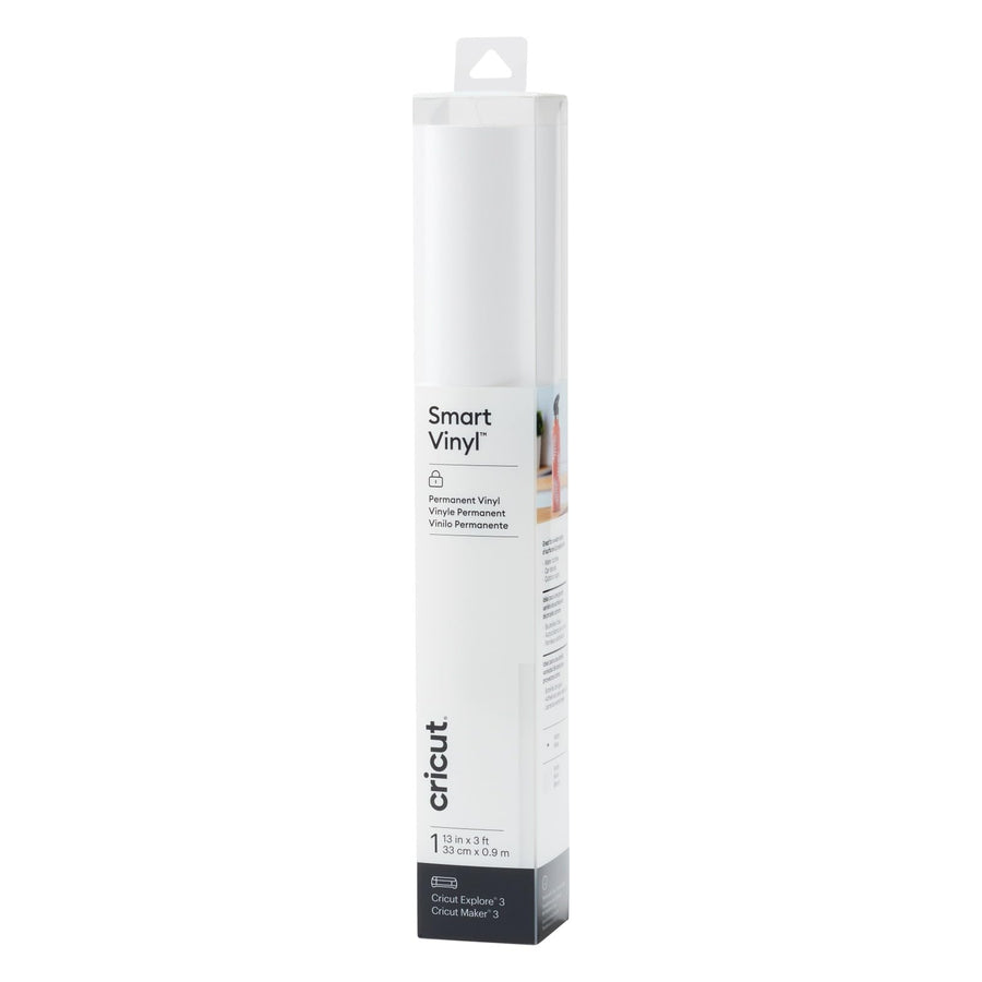 Smart Permanent Vinyl (13in x 3ft, White) for Explore 3 and Maker 3, Create DIY Projects, Decals, Stickers & More, All-Weather & Fade-Proof, Ideal for Outdoor Use