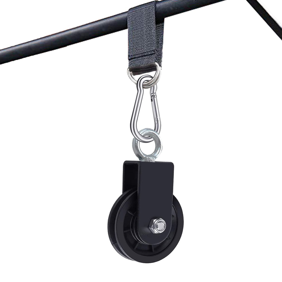 Cable Pulley, Silence Smooth Detachable Rotation Traction Wheel LAT Pulley System Attachment DIY Lifting Blocks Hoists for Home Projects Clothesline Shop Lifts (4.36in)
