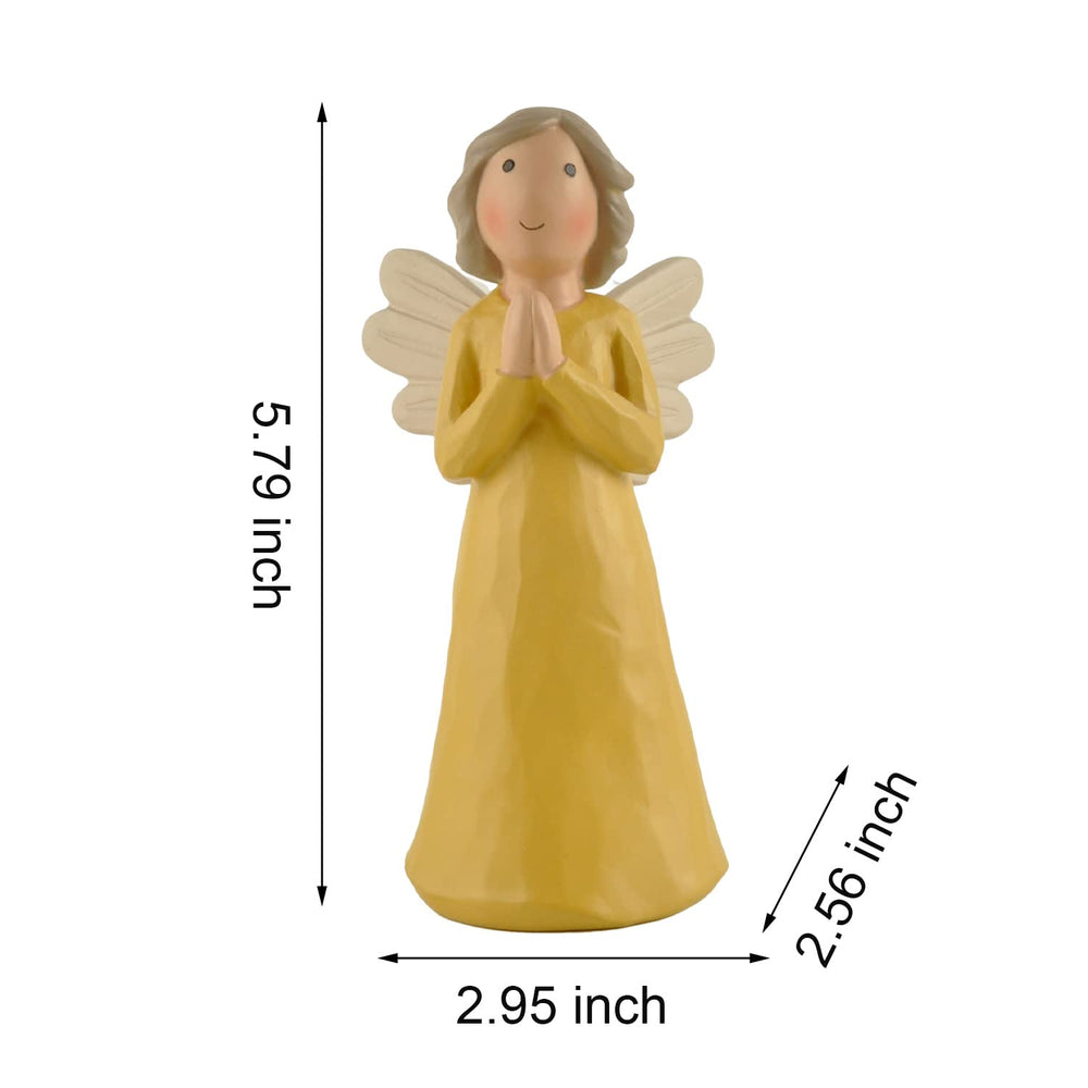Praying Angel Statue Religious Gift Remembrance Angel - 5.83 Inch,Polyresin