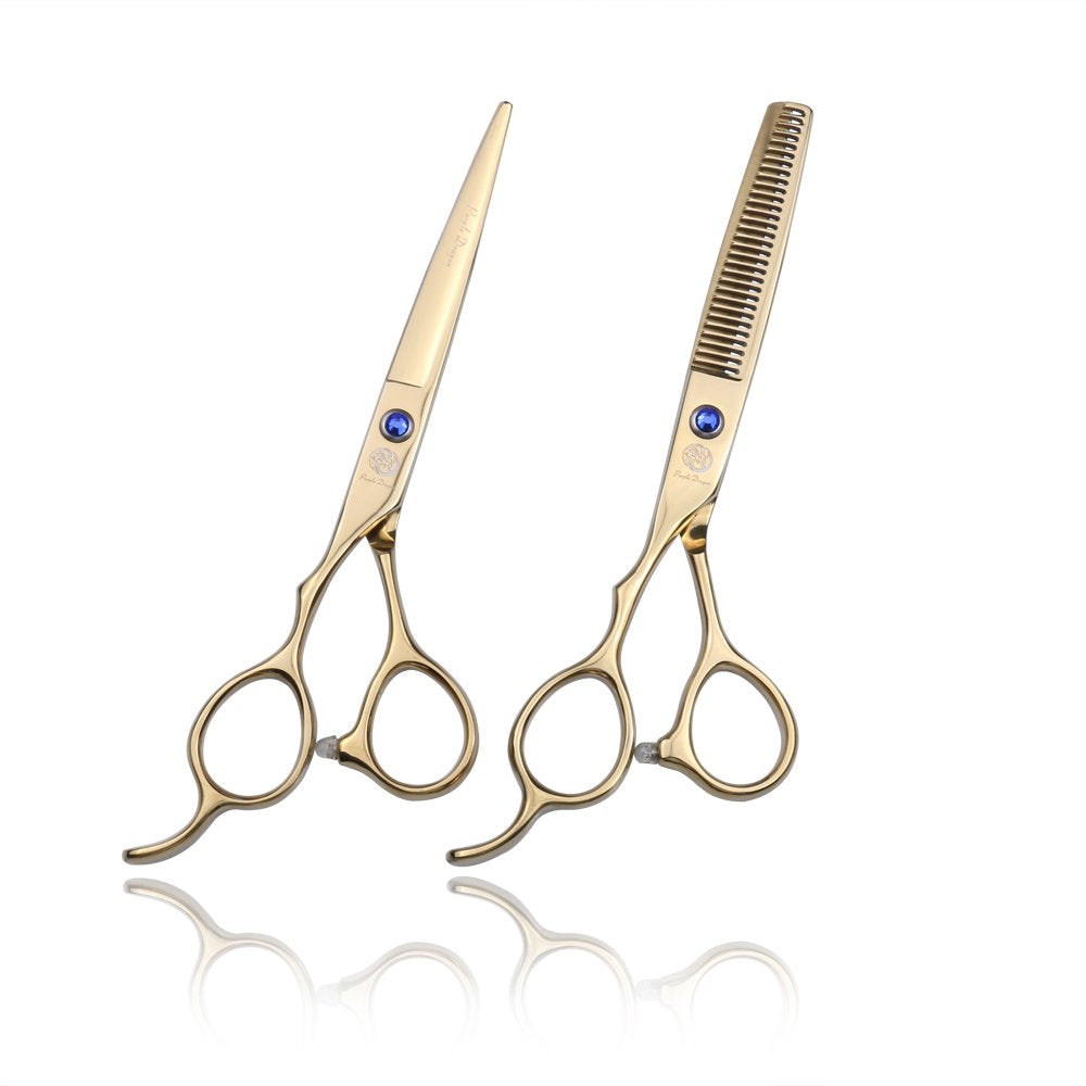 6.0 inch Left Hand Barber Hair Cutting Scissor and Thinning Shears - for Professional Left-handed Hairstlist