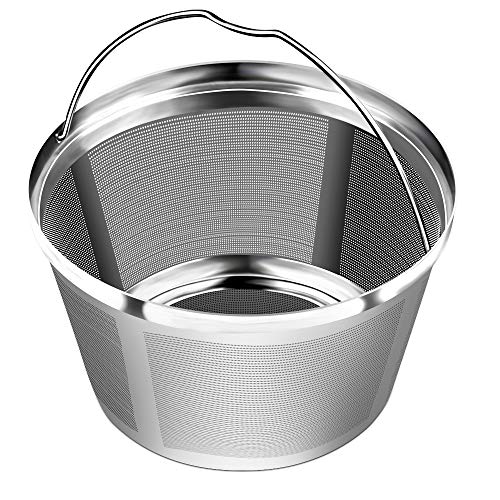 8-12 Cup Reusable Basket Permanent Coffee Filter, Perfect Fit 8-12 Cup Mr Coffee, Black &amp; Decker, BUNN, Cuisinart and Hamilton Beach Basket-Style Coffee Maker Filters (Black &amp; Decker Coffee Filter)