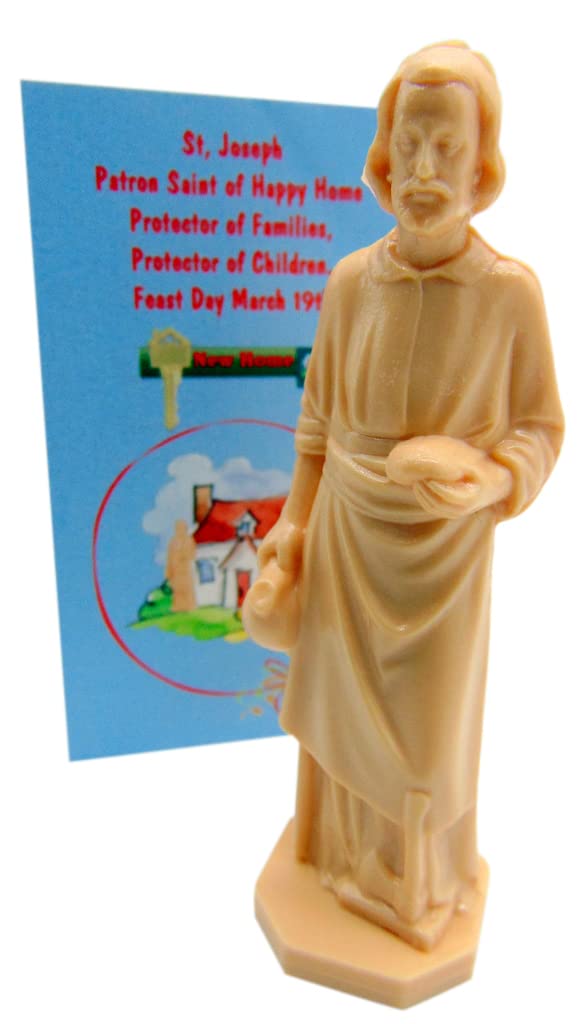 St Joseph Statue Patron Saint of Selling Homes with Instruction Card and House Prayer Set