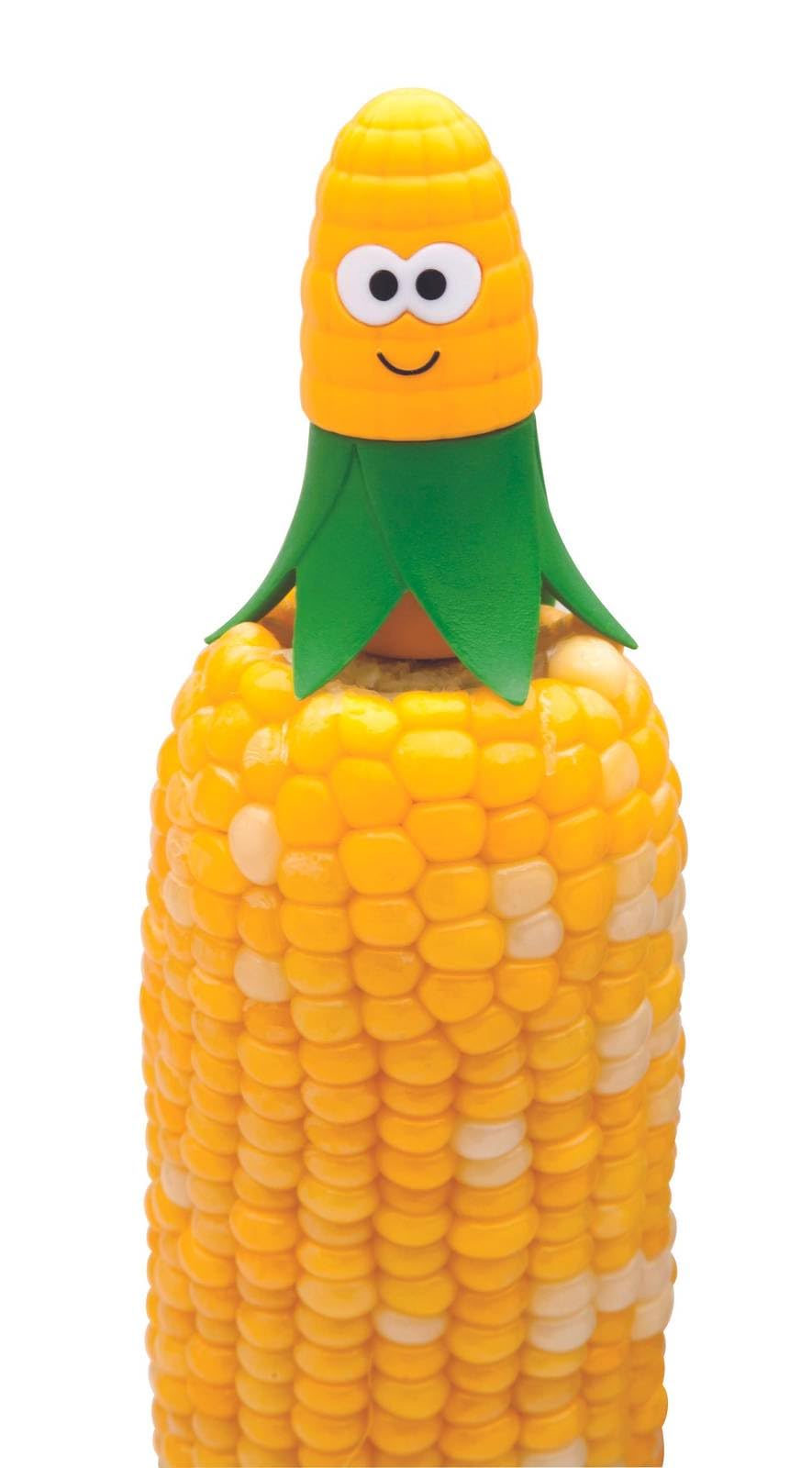 Corn on the Cob Holders, 4 Piece Interlocking Set (Two Pair), Stainless Steel, BPA-Free, Cute Kitchen Tools, Great Gadgets for Barbecues and Picnics