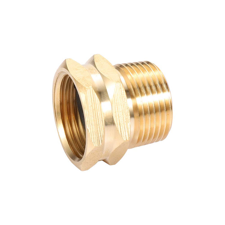 Brass Garden Hose Adapter, 3/4” GHT Female x 3/4” NPT Male Connector,GHT to NPT Adapter Brass Fitting,Brass Garden Hose to Pipe Fittings Connect 2pcs (3/4” GHT Female x 3/4” NPT Male)