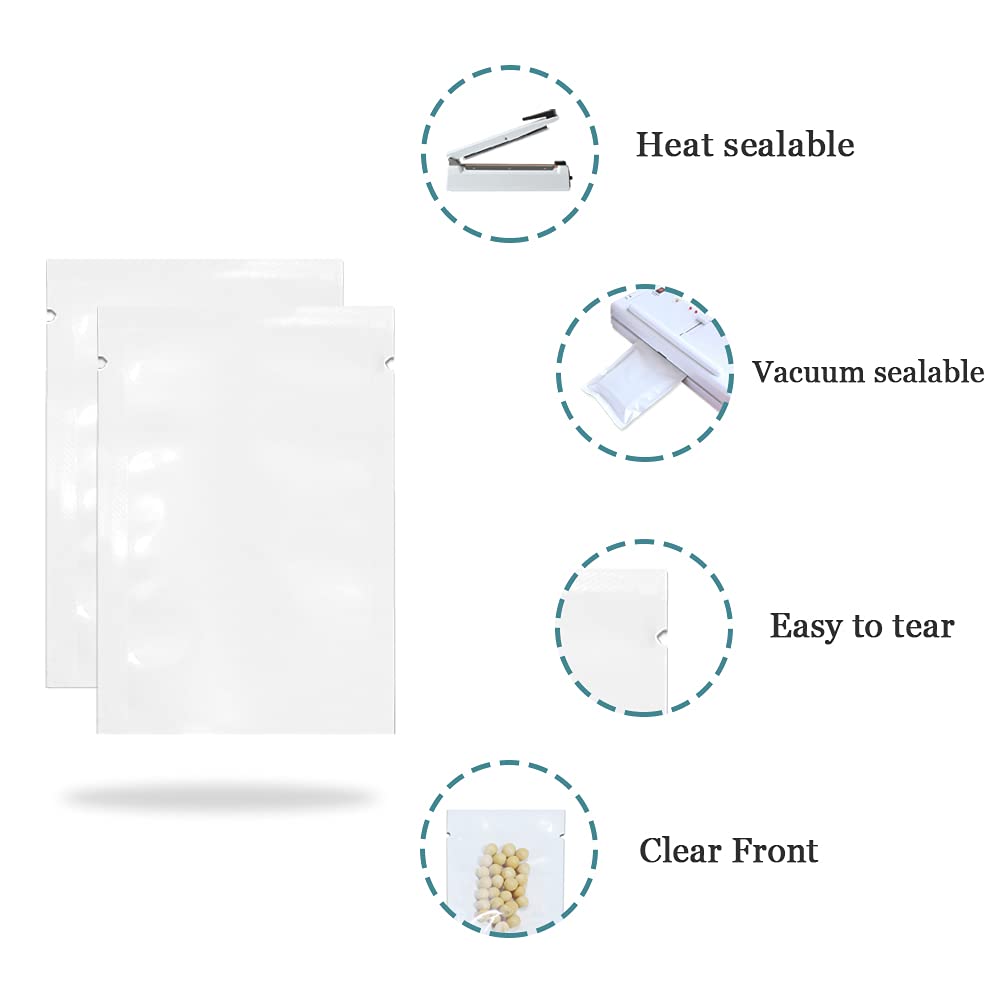 PABCK 300 Pcs 2.4x3.5 inch (Usable Size 2x3.1 inch) Whi