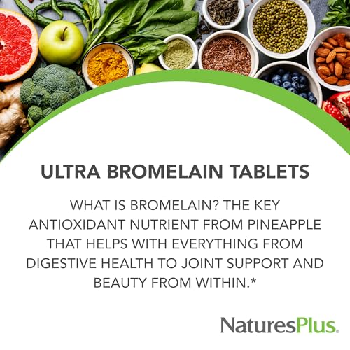 Natures Plus Ultra Bromelain - 60 Tablets - 1500 mg of 