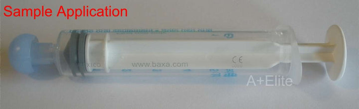BAXA ExactaMed Oral Liquid Medication Syringe 5cc/5mL 10/PK Clear Medicine Dose Dispenser with Cap Exacta-Med Baxter Comar Latex Free