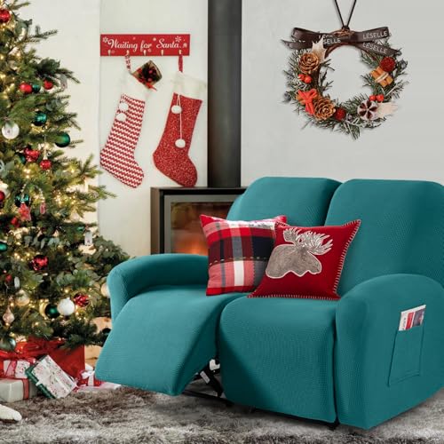 TAOCOCO Recliner Loveseat Slipcover, 6 Pieces Dual Recl
