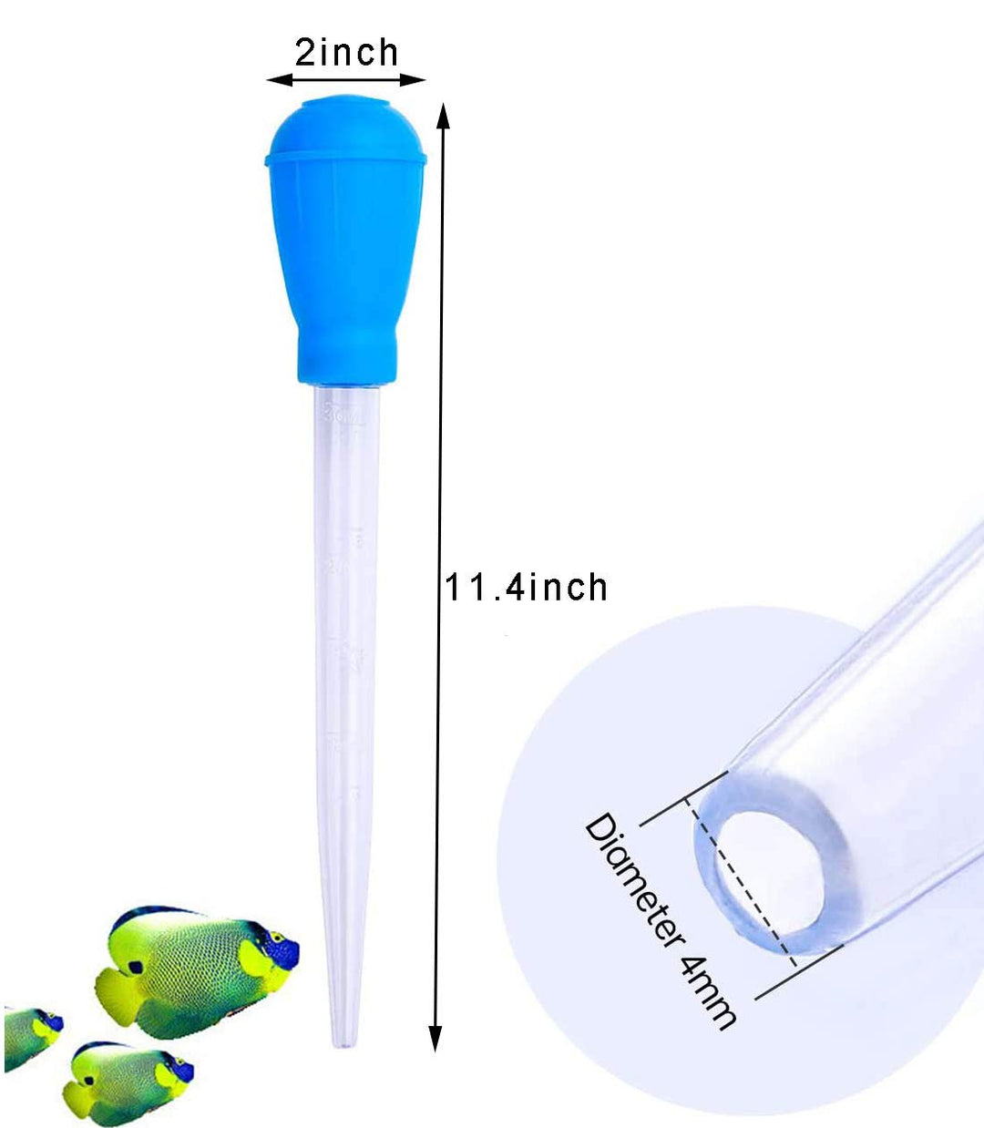 Manual Fish Tank Water Changer Aquarium Dropper, 2Pcs 30ml Aquarium Clean Pipette Dropper, Fish Tank Cleaning Waste Remover, Aquarium Gravel Cleaning Straw