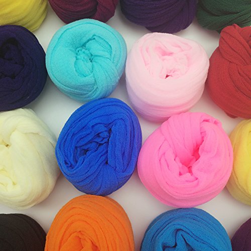 20 Colors Set (2.5M Each) Nylon Stocking Flower Fabric for Flowers Making