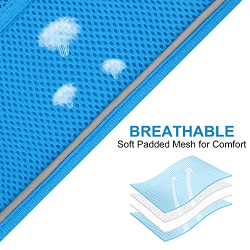 Small Dog Harness, Breathable Mesh Step-in Vest Harness, Reflective Soft Padded Harnesses Small Sized Dog for Walking, Sky Blue, S