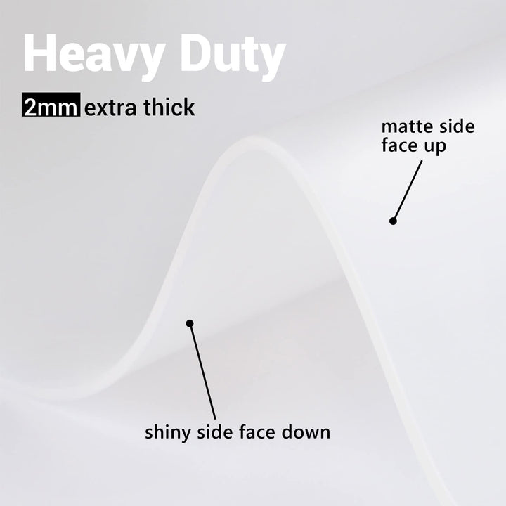 25.6x17.7 Inches Silicone Mats for Kitchen Counter, 2MM Thick Extra Large Heat Resistant Bar Mats for Countertop Silicone Mat for Air Fryer, Crafts, Work, Glass Top Stove, Translucent