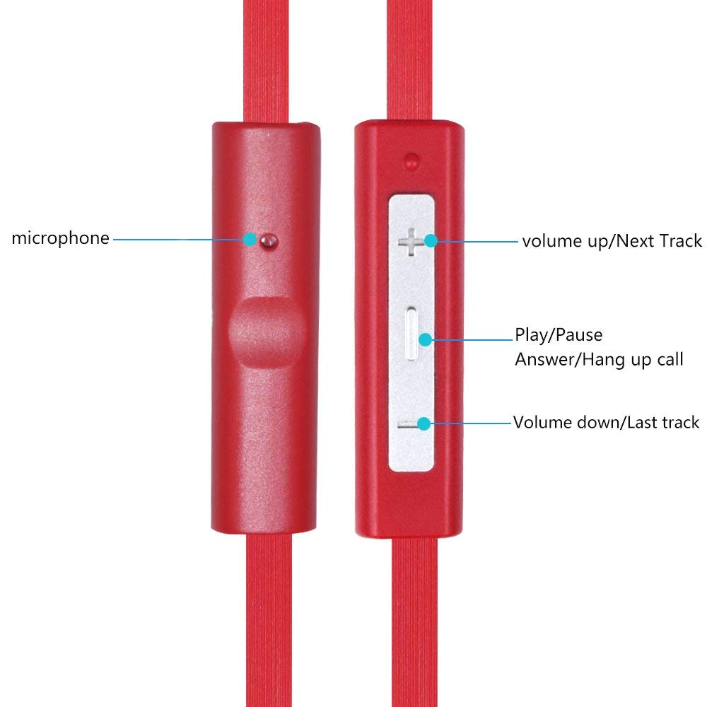 Replacement Audio Remote Mic Volume Control Aux Cable Wire Cord Compatible with Sony MDR-X10 MDR-XB920 MDR-X910 Headphones (Red)