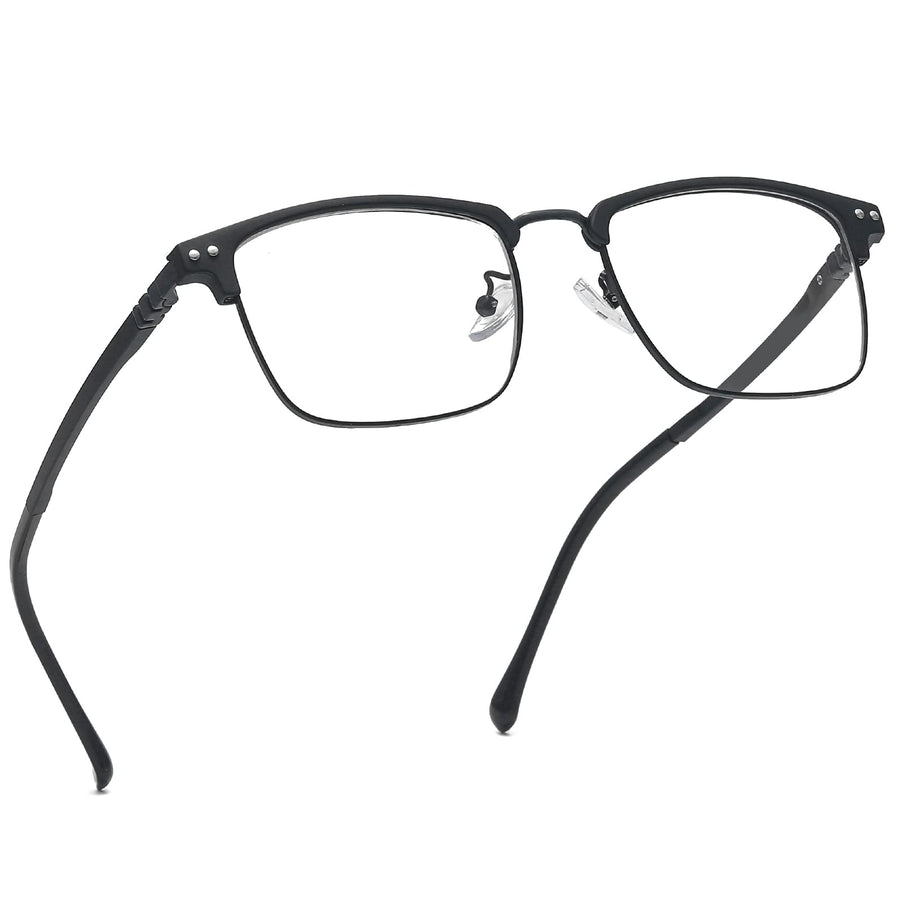 GUZTAG Blue Light Blocking Glasses - Square Computer Glasses Women/Men Eyeglasses Frame,Anti Eyestrain Computer Game Glasses (silver)
