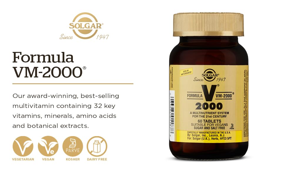 Solgar Formula VM-2000 (Multinutrient System), 180 Tabl
