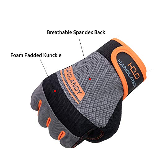 HANDLANDY Work Gloves Mens & Women, Utility Safety 