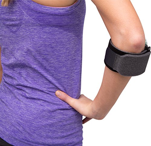 Pneumatic Armband: Tennis/Golfers Elbow Support Strap, Black