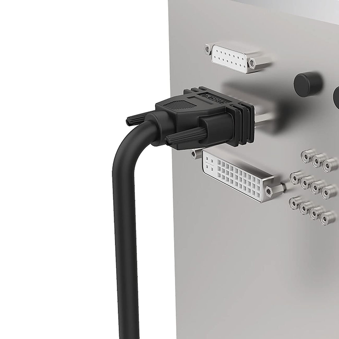 DB15 Cabel Male to Female Double Shielded 5ft/1.5M,DB 15 Extension Cable Black, 26awg Tinned Copper D-SUB 15 pin Serial Cable Straight Through Cord for CNC, UPS, PLC, Servo Driver
