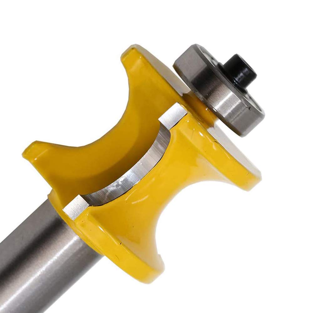 5pcs Bullnose Router Bit Set 1/2 Inch Shank Carbide Half Round Router Bit Set Beading Router Bit Woodworking Cutter Tools