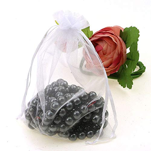 50 Pcs Per Pack 5x7 Gifts Wrap Bags Black, Organza Shee