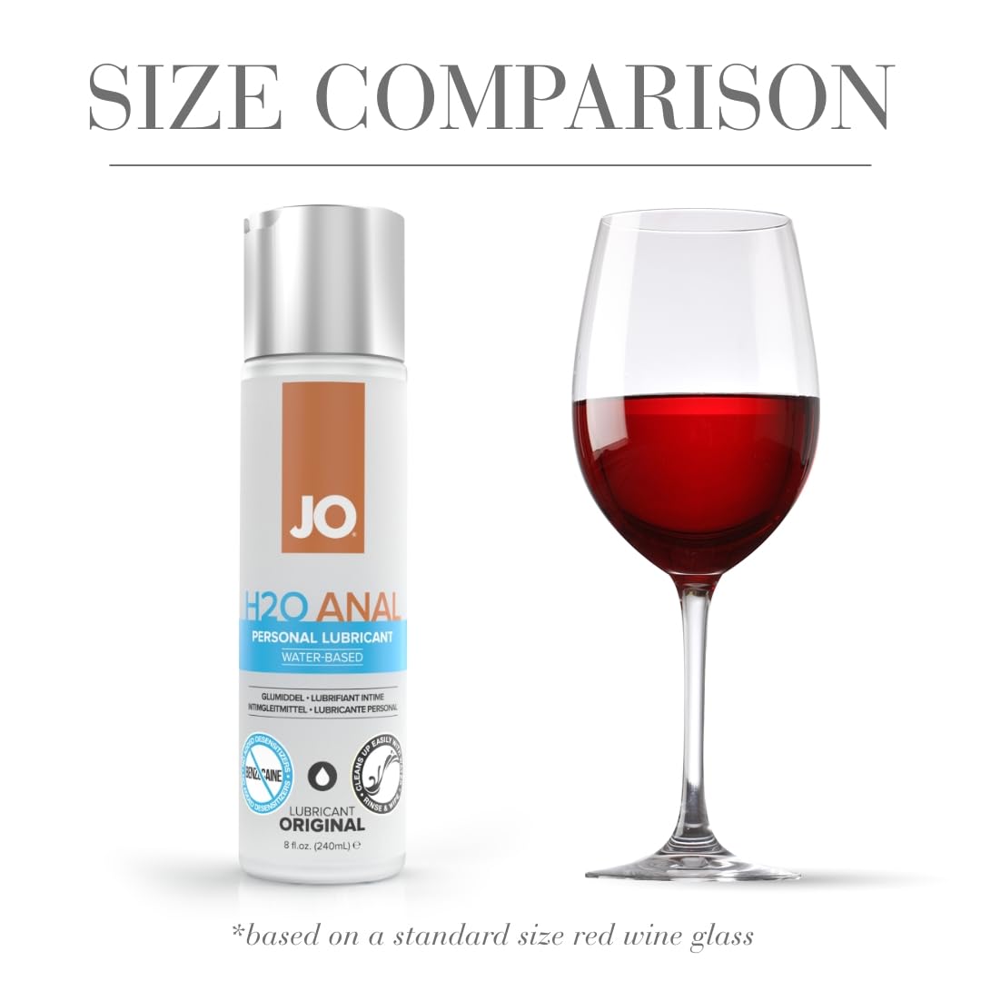JO Original Anal Water-Based Personal Lubricant, Lube for Men, Women and Couples, 8 Fl Oz