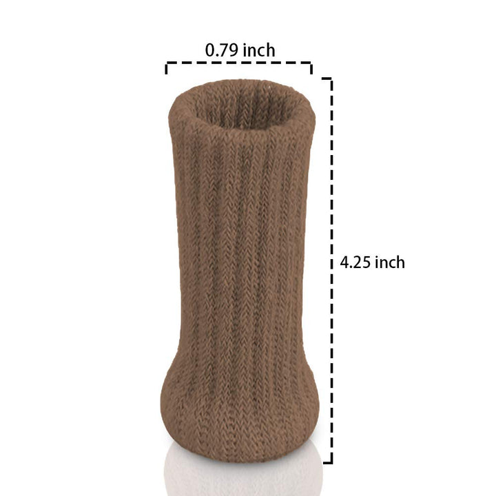 16pcs Knitting Wool Furniture Socks/Chair Leg Floor Protector (Brown Color)
