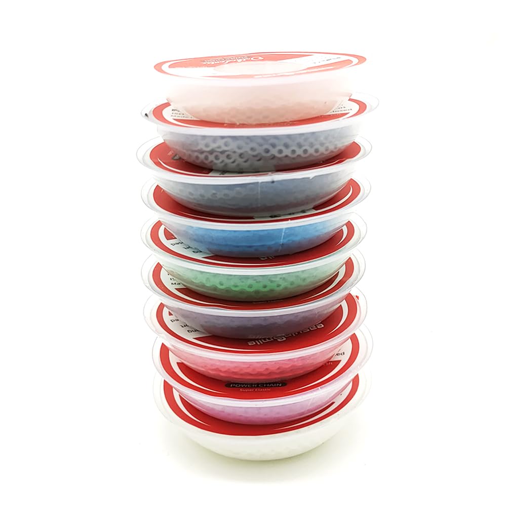 short , pink : Dental Orthodontic Spool Elastic Rubber 