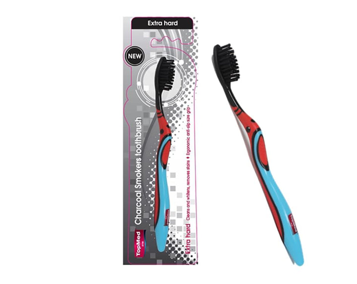 TopMed ets Smokers Charcoal Toothbrush Extra Hard ( Color May Vary ) 1 Count