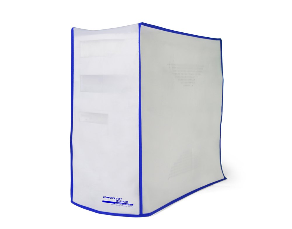 Dust and Water Resistant Silky Smooth Antistatic Vinyl Computer CPU dust Cover (10W x20H x24D)