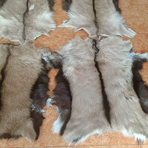 Real Antelope Goat Hide Fur Skin Pelt Fur Sheepskin Leather Fur Skin Clothing Accessories Light Brown 1pcs(Approx 15X18)