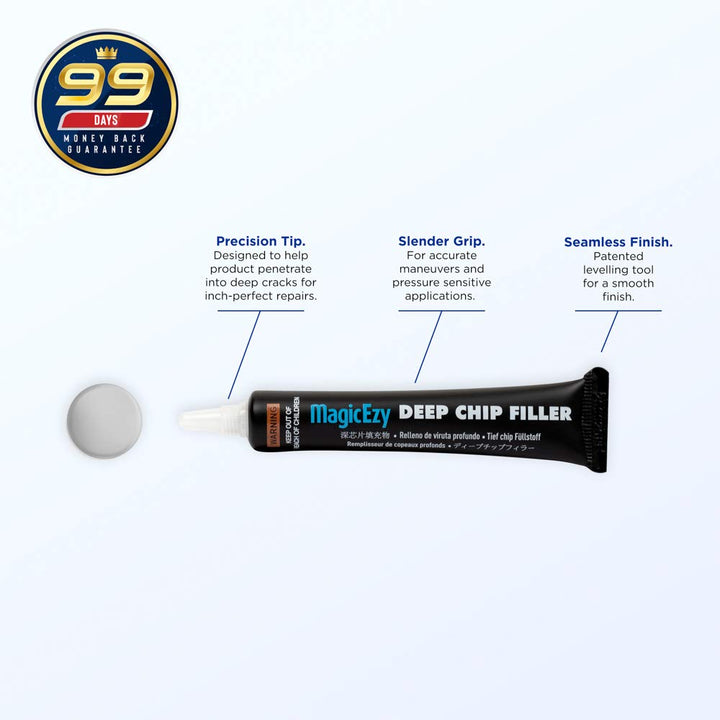 Deep Chip Filler (Off White) Epoxy Repair Filler | Concrete, Ceramic, Porcelain | Cement Patch | Ultra Long-Lasting | Tile RepairEzy